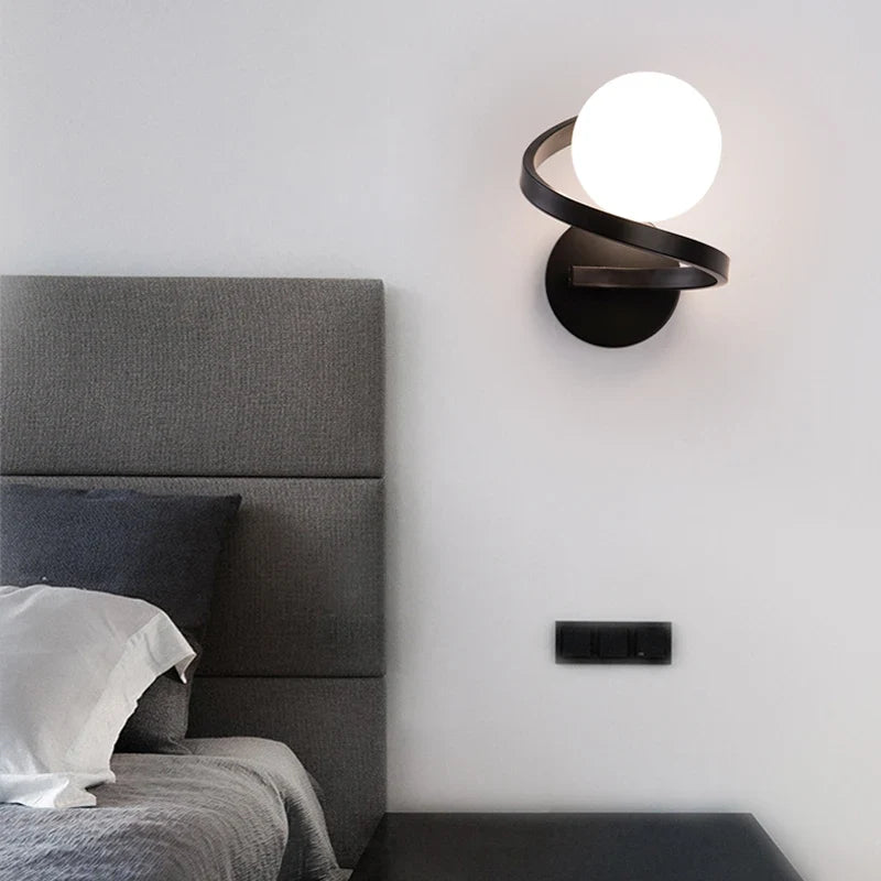 Astra Spiral LED Globe Wall Light