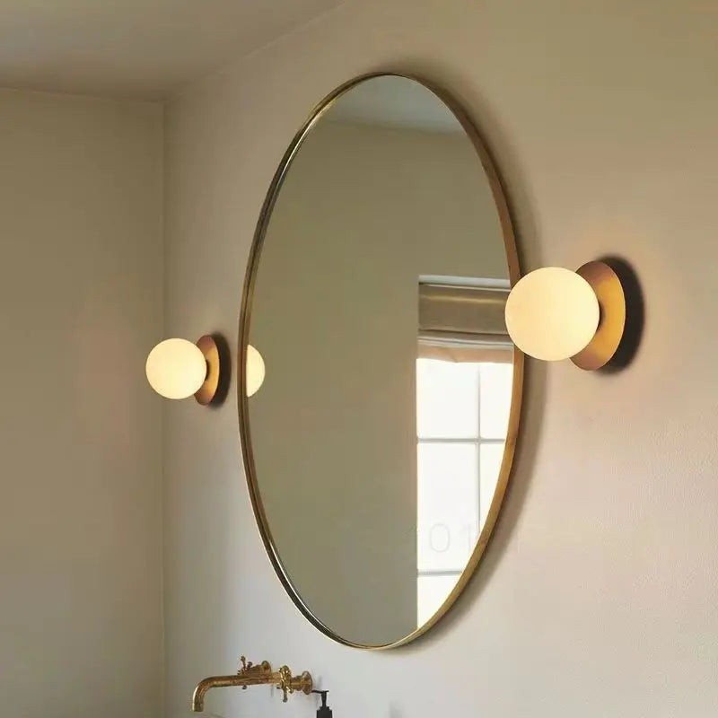 Nordic Opal Globe Glass Wall Lamp