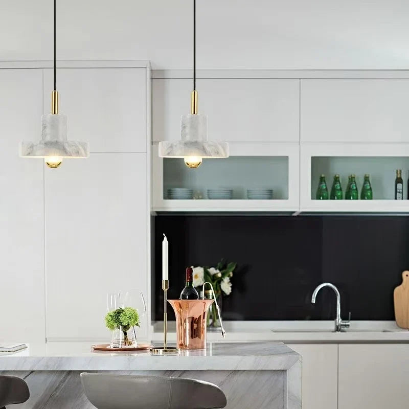 Marble Stone Postmodern Pendant Lamp