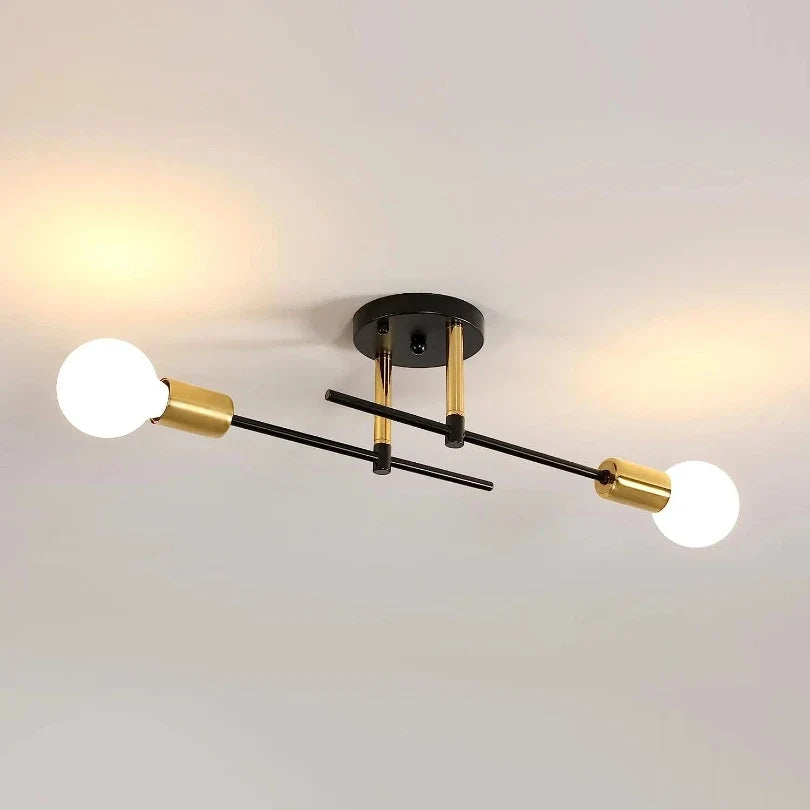 Modern 2-Light Flush Mount Ceiling Lamp