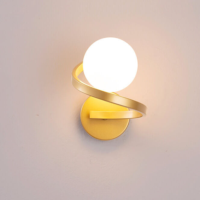 Astra Spiral LED Globe Wall Light