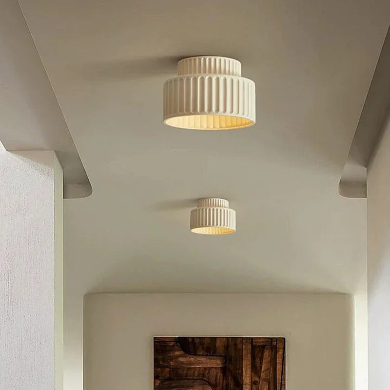 Nordic Ripple Resin Ceiling Light