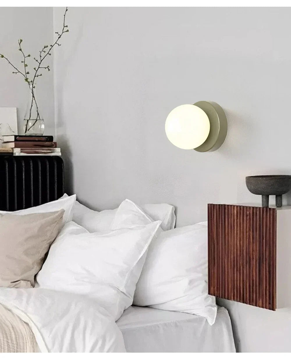 Macaron Frosted Glass LED Wall Lamp