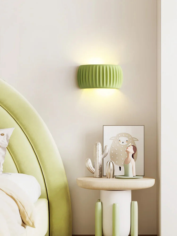 French Ribbed Resin Up & Down Wall Lamp