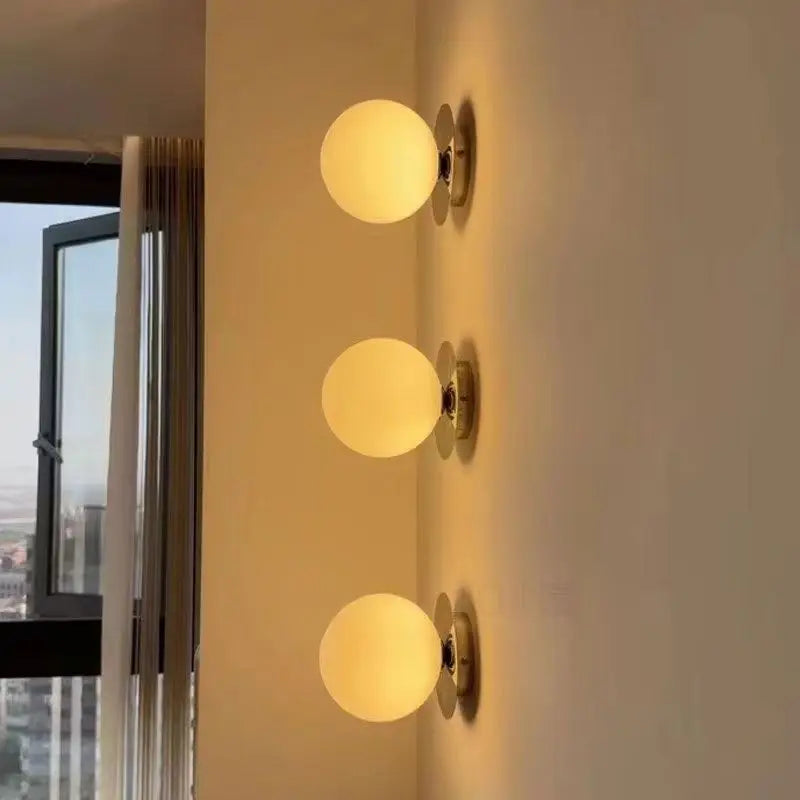 Nordic Opal Globe Glass Wall Lamp