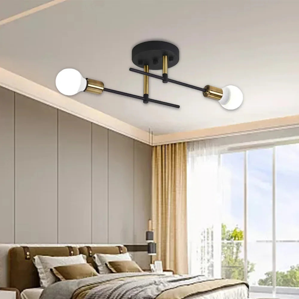 Modern 2-Light Flush Mount Ceiling Lamp