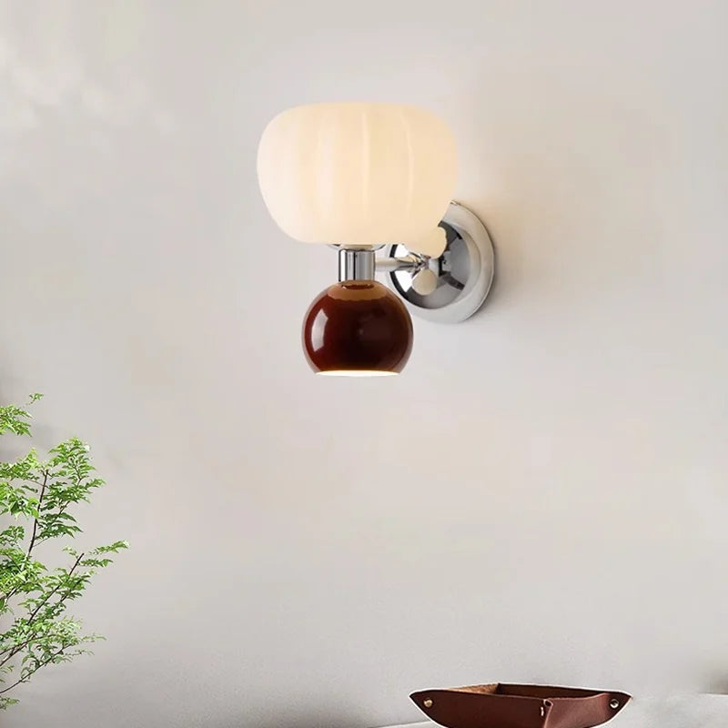 Nordic Pumpkin Glass Wall Lamp