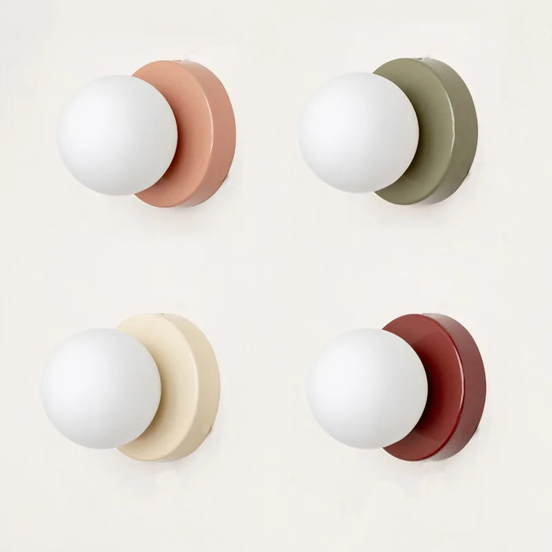 Macaron Frosted Glass LED Wall Lamp