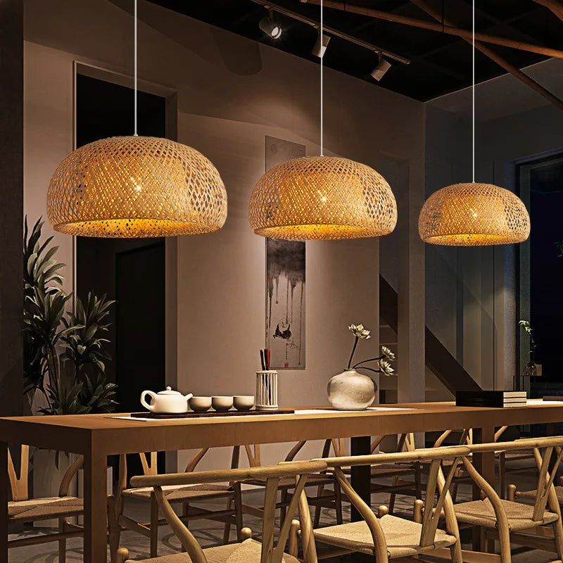 Natural Bamboo Rattan Pendant Lamp