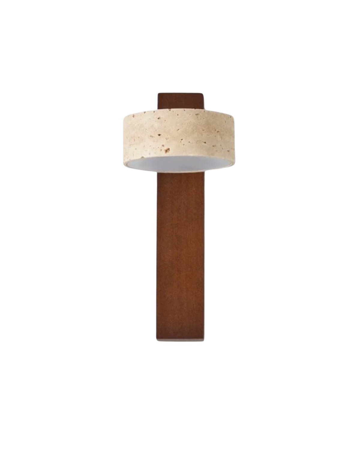 Travertine & Walnut Wall Lamp