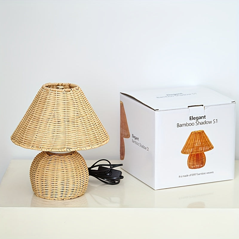 Handwoven Bamboo USB Desk Lamp