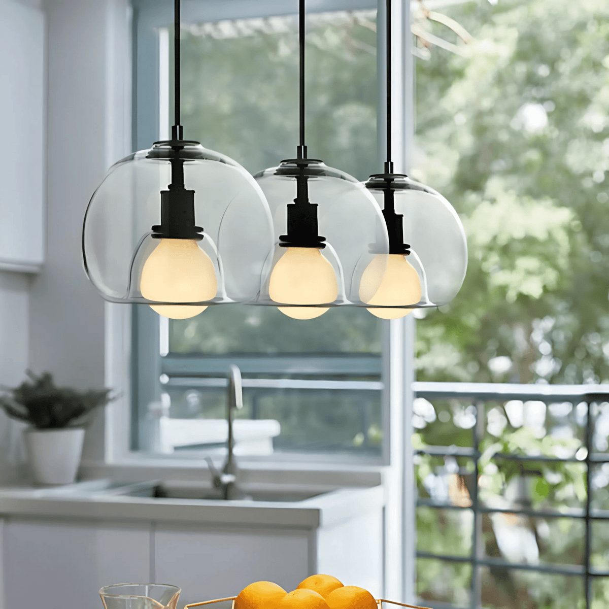 Clyde Handblown Glass Pendant Light