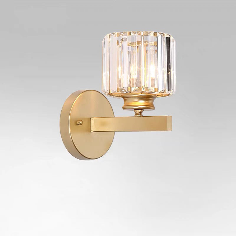 Crystal & Iron Modern Wall Sconce