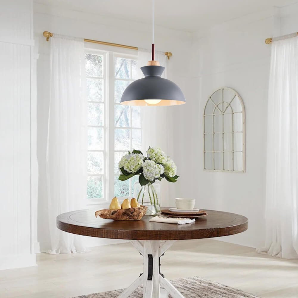 Modern Scandinavian Metal Dome Pendant