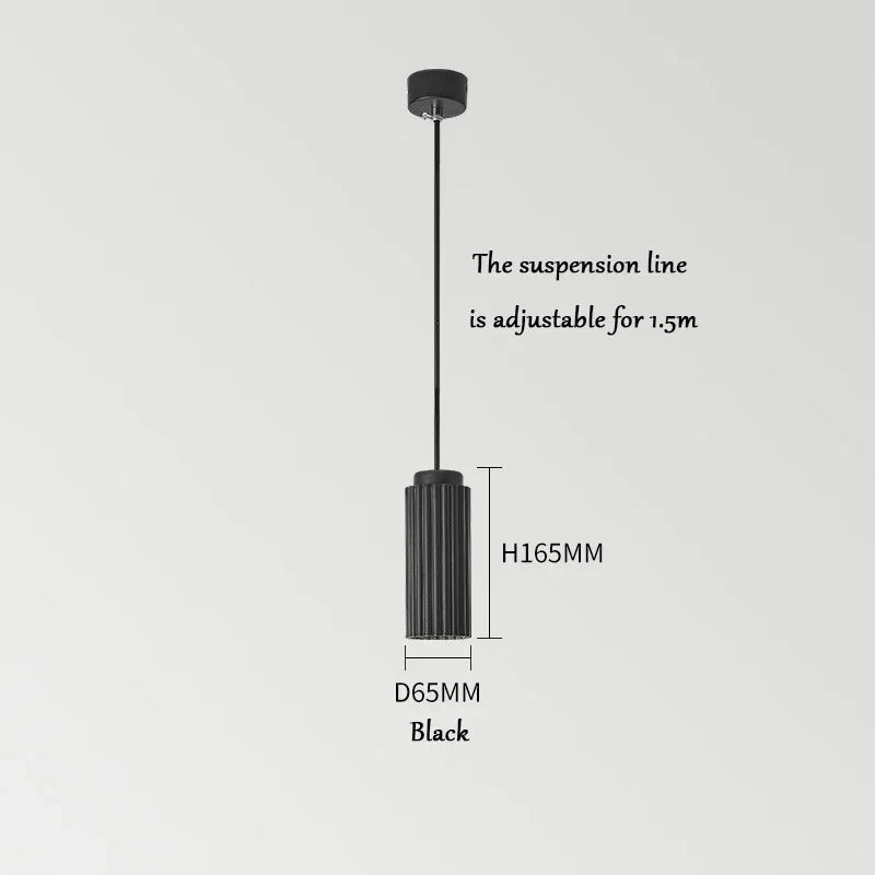 NordicGlow Fluted Glass LED Pendant